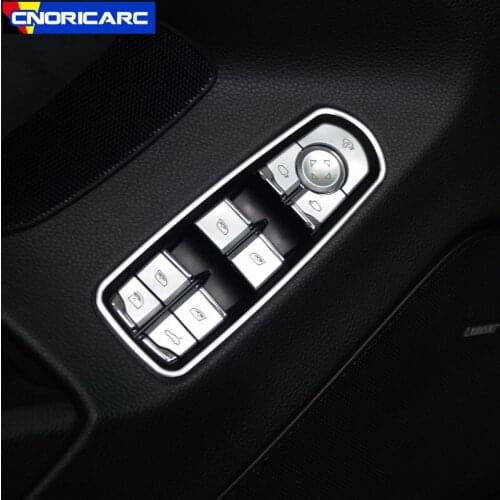 Car Styling Window Glass Lifting Buttons Sequins Decoration Trim For Porsche Panamera Cayenne Macan Interior Accessories