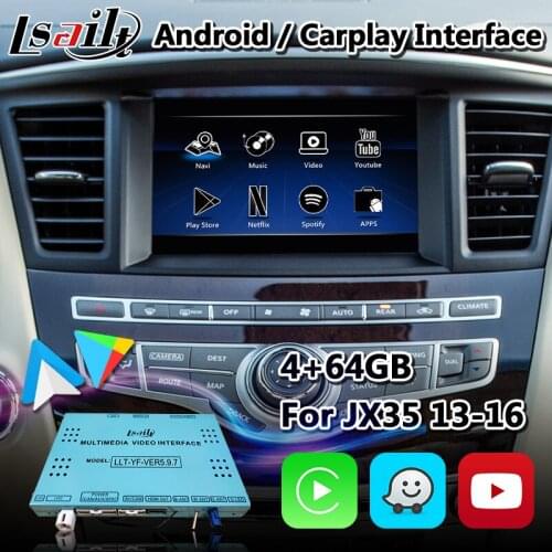 Lsailt Android Video Interface for Infiniti JX35 2011-2013 Year with Car GPS Navigation Wireless Carplay