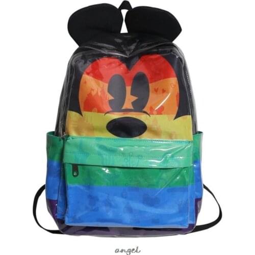 Disney Mickey Mouse Schoolbag Boy Girl Children Princess School Bag Primary School Waterproof Teenager Fashion Student Backpack