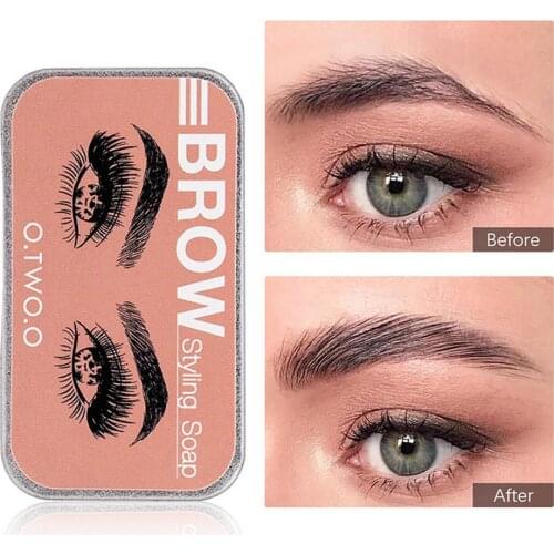 O.TWO.O Eyebrow Soap Wax With Trimmer Fluffy Feathery Eyebrows Pomade Gel For Eyebrow Mild Styling Makeup Soap Brow Sculpt Lift
