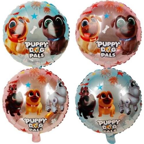 18inch New Aluminum Film Balloon Blue Pink Black Pet Animal Pattern Theme Party Baby Birthday Atmosphere Decoration Toy Supplies