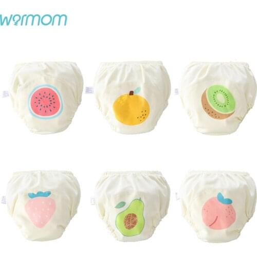Warmom Six Layers of Gauze Side Leakage Pure Cotton Breathable Washable Baby Diapers Reusable Training Pants Washable Diapers