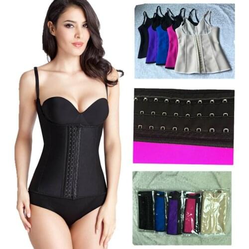 XS-6XL Plus Size Waist Trainer Girdles for Women Body Shaper Underbust Corset Latex Waist Trainer Vest Slim Shapewear Spandex