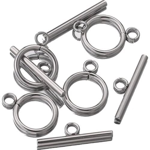 10Sets Lot Stainless Steel OT Clasps Connectors for DIY Bracelet Necklace Jewelry Findings Making Wholesale Lots Bulk Supplies