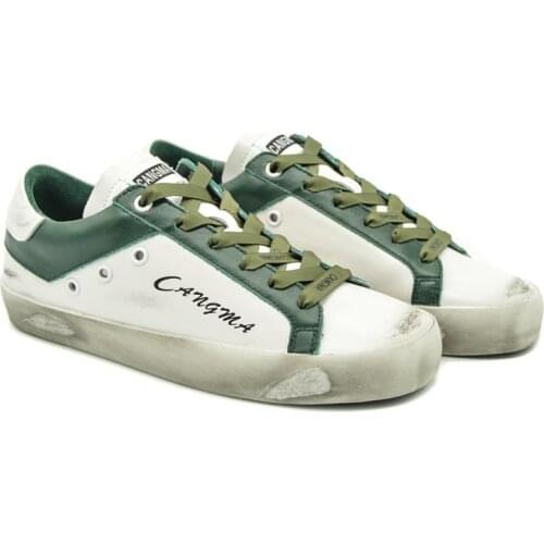 CANGMA Luxury Brand Women Flats Solid Casual Shoes Bass Genuine Leather Designer Sneakers Vintage Woman Shoes Female