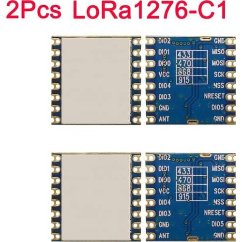2Pcs FCC LoRa1276-C1 100mW SPI 868MHz /915MHZ 4KM SX1276 Lora Wireless Module Long Range LoRaTM,FSK,GFSK,OOK IOT for Smart Home