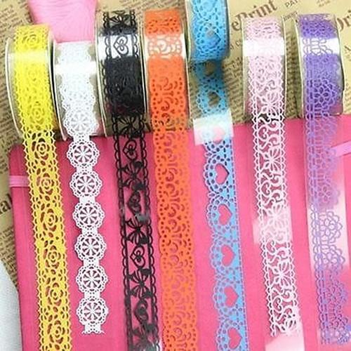 5Rolls Hollow Lace Adhesive DIY Craft Scrapbook Paper Making Decorative Tape