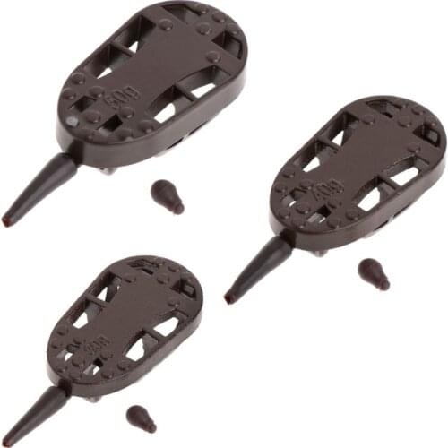 77JE Fishing Feeder Bait Cage Zinc Alloy 30g/40g/50g Line Method With Bead Accessory