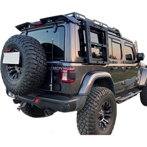 ABS Plastic Gloss Black Color Rear Spoiler Wing For JL1195 TAIL for JL & J367 tail FOR JK for jeep for wrangler lantsun