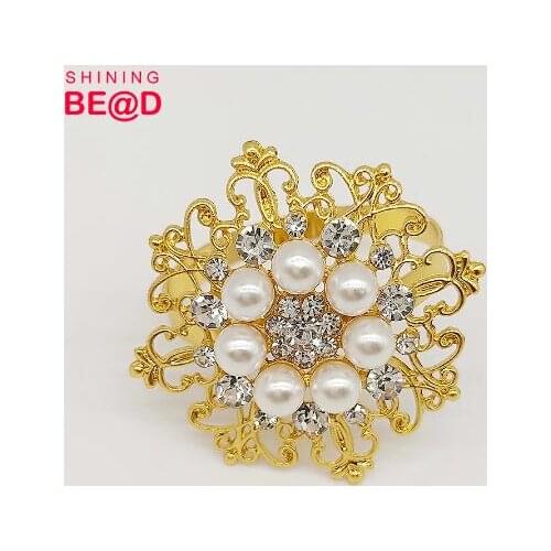 Free shipping,rhinestone napkin ring Holders for Wedding Party table decoration