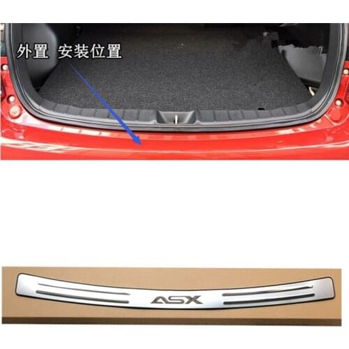 Free shipping High quality stainless steel Rear bumper Protector Sill for 2013 Mitsubishi ASX Car styling