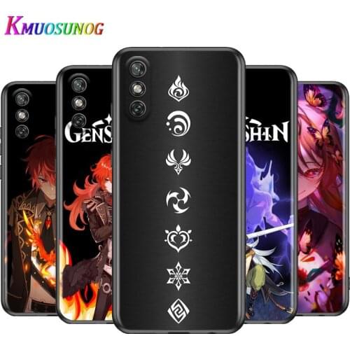 Anime Genshin darbe For Huawei Y9S Y8S Y6S Y9A Y7A Y8P Y7P Y5P Y6P Y7 Y6 Y5 Pro Prime 2020 2019 Black Soft Phone Case