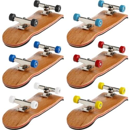 1Set Wooden Deck Fingerboard Skateboard Sport Games Kids Gift Maple Wood Set New