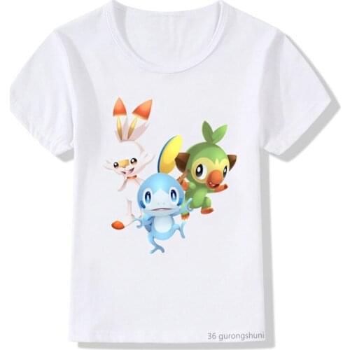 Kids T Shirt Funny Bird Animal Print with Stick Boy T-shirt Summer Cute Kids Tops Fashion Boy Girl White Short Sleeve Shirt