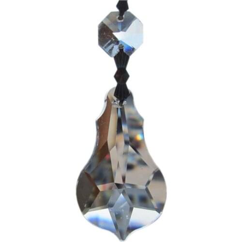 Garland 10 Transparent Chandelier gorgeous 33% Full Crystal Healing Pendulum Lamp Prisms Hanging Pendants Rainbows 50mm M02043