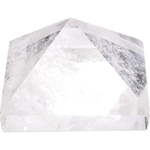 Natural Crystal Clear Quartz Pyramid Quartz Healing Stone Chakra Reiki Crystal Point Tower Home Decor gifts