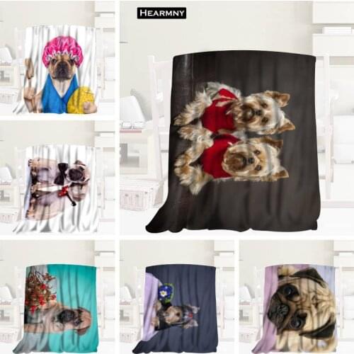 Custom Dogs Animals Blanket Flannel Fabric 120X160cm,150X180cm,175X200cm Sofa Bed Throw Blanket Adult Warm Blanket