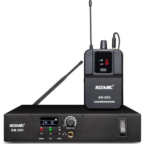 NEW RELEASE Acemic EM-D01 Single Channel Wireless In-Ear Monitor System bodypack microphone for stage performance music band
