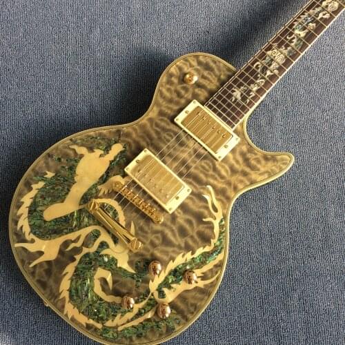Wholesale new 6-string electric guitar guitars, high-quality golden hardware, fingerboard dragon inlay, free shipping