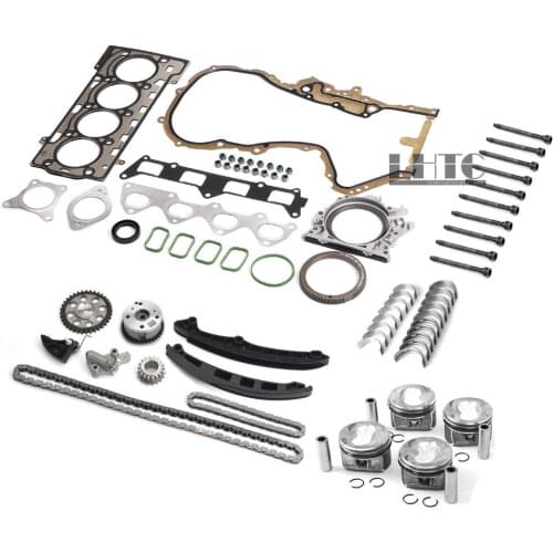 Full Set OEM Quality Engine Pistons Gaskets Timing Overhaul Rebuild Kit For V W AUDI 1.4 TSI CAVD CTHD For 1.4 TSI / TFSI EA111