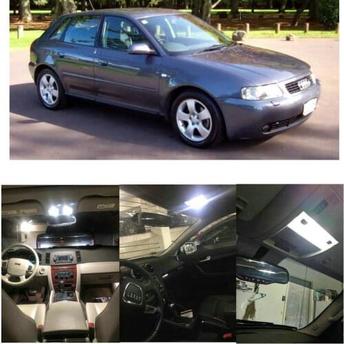 13x LED interior lighting complete set For Audi A3 8L facelift 5 door reading light rear lights error free