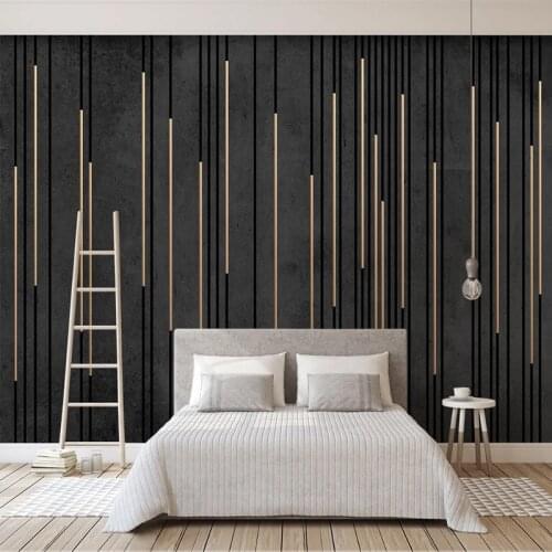 Custom Photo Wallpaper Modern 3D Stereo Lines Nordic Light Luxury Marble Mural Living Room Bedroom Frescoes Papel De Parede Sala