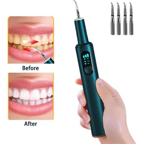 Portable Ultrasonic Dental Scaler Electric Tooth Calculus Tool Sonic Remover Stains Tartar Plaque Whitening Oral Cleaner Machine