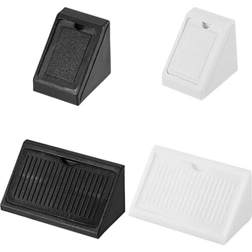 20*17.5mm 20*42mm Black White Transparent Thick Plastic Nylon PVC Furniture Cabinet Corner Bracket Board Holder with 2 holes