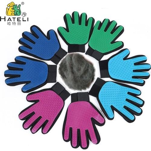 Five Fingers Pet Cleaning Glove Dog Deshedding Tool Efficient Cat Bath Brush Pets Grooming Comb Silicone Dogs Hair Massage Glove