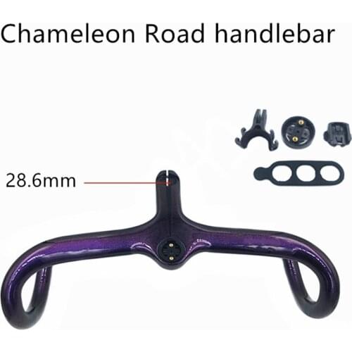 Chameleon Road handlebar cycling bicycle bars full carbon integrated bars 40 42cm inner routing with garmin holder