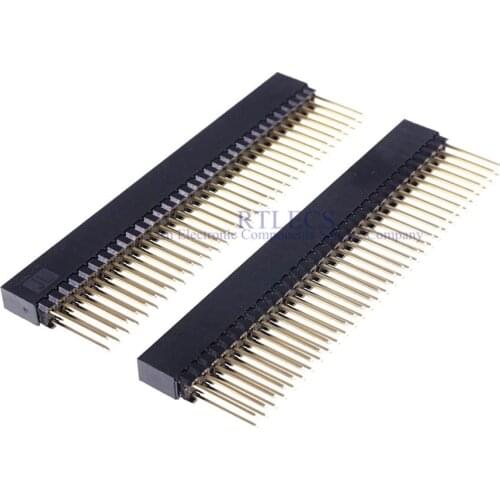 5pcs 2.54 mm 2x32 P 64 Pin Female Pin Header Square Pins 12.2mm Length for industrial controlling computer mainboard connector