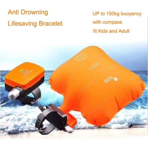 Anti Drowning Lifesaving Bracelet Floating Swimming Safety Self Rescue Wristband with Compass for Kids Adult Emergency Lifesave