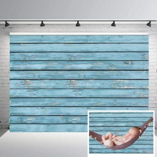 BEIPOTO Blue Wooden Board Planks Texture Backdrop Newborn Photography background baby Portrait Photo Studio vinyl customize