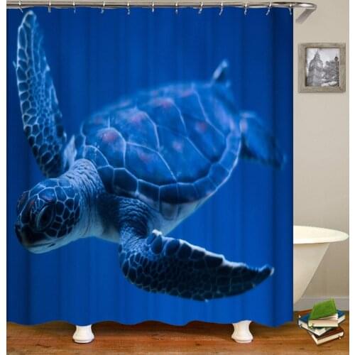 Bath curtain waterproof bathtub curtain Sea Turtle Waterproof Shower Curtain Octopus Home Bathroom Curtains cortinas de banho