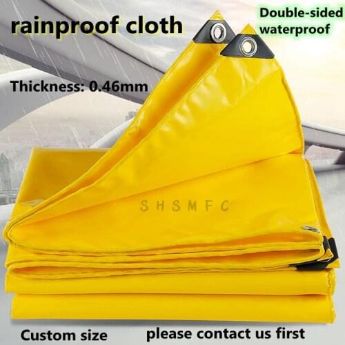 0.46mm Yellow PVC Tarpaulin Rainproof Cloth Outdoor Canvas Knife Scraping Cloth Waterproof Garden Plant Shed Cloth Tarpaulins