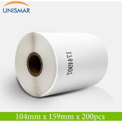 1Roll/220pcs 104mm*159mm Thermal Label for Dymo 1744907 White Large Shipping Labels 4"X6" for Dymo LabelWriter 4XL Label Printer