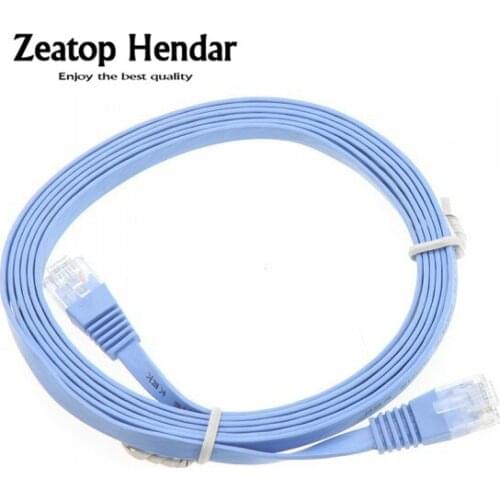 1Pcs 2M CAT6 Flat Ethernet Patch Network Lan Cable RJ45 Connector