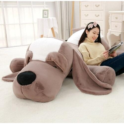 1PC Cute Big Lifelike Dog Plush Toy Lovely Birthday Gift for Kids Stuffed Soft Animal Cartoon Pillow Kawaii Valentine Present
