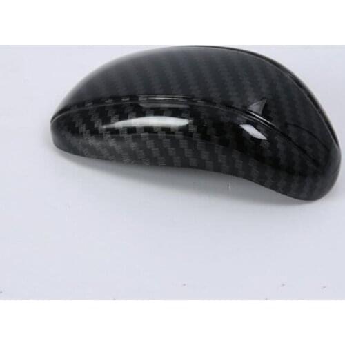 1PC Carbon Fiber ABS Chrome Car Gear Shift Knob Sticker Panel Cover Trims Moldings For Mitsubishi Eclipse Cross 2018 Car Styling