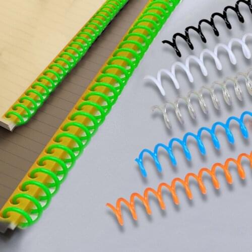 20PCS 30-hole Notebook Binding Spiral Ring Book Plastic Single Wire Ring Coil Binding Supplies DIY Cut Out Spiral Binding Coil
