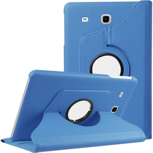 360 Rotating Smart Case PU Leather Cover for Samsung Galaxy Tab E 9.6" T560 T561 SM-T560 Folding Folio Stand Tablet Case funda