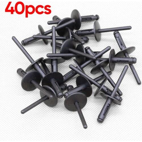40pcs Car Rivets Fits Bumper Door Sill Fender Liner Wheel Well Rocker For BMW Car Interior Decoration Auto Fastener Clips