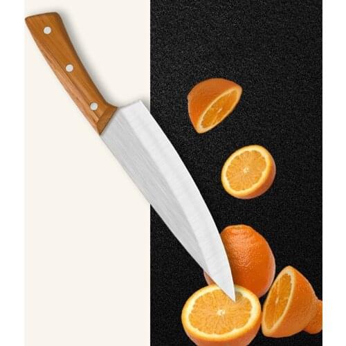 4Cr13 Chef Knife Chinese Kitchen Knives Cutlery Meat Fishing Vege Slicer Knife Super Sharp Wood Handle Cleaver Cooking Knife