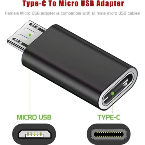 Micro Usb To Type-C Adapter For Android Mobile Micro USB Connectors Mini Type-C Jack Splitter Charge Data Transmission Adapter