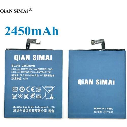 QiAN SiMAi High Quality BL245 2450mAh Battery For Lenovo S60 S60T S60W phone + Tracking Code