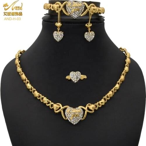 ANIID XOXO Women Earrings And Necklace Set Nigerian Zircon Jewelry For Woman Party Wedding Jewellery Bracelets Dubai Rhinestone