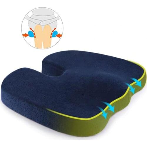 Velvet Memory Cotton U-shaped Seat Cushion Office Chair Cushion Hips Hemorrhoid Pregnant Woman Butt Cushion