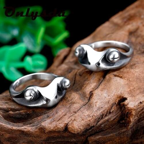Bohemian Vintage Frog Ring for Women Artistic Design Retro Opening Resizable Unisex Female Statement Rings Silver Color Gift