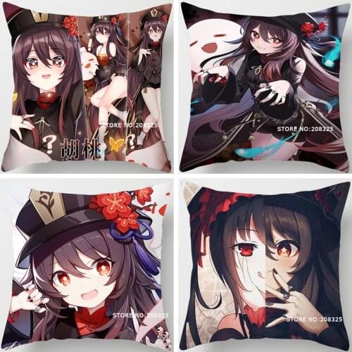 ZENGIA hu tao dakimakura Pillow Case Japanese Anime Cushion Cover Pillow Cover Decorative Pillows For Sofa Home Decor Pillowcase
