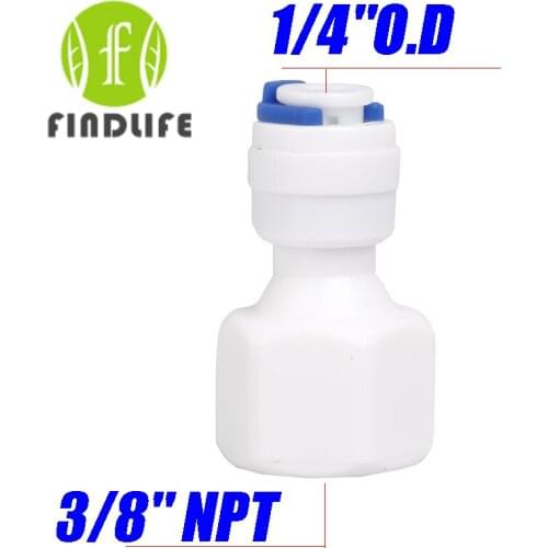 Water Filter Parts 5pcs 1/4" OD Tube * 3/8" NPT BSP Female Straight Quick Connect Aquarium For RO Water purifier system 1046N